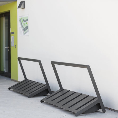 Floor-mounted bike rack - VELO - mmcité street furniture - for public space / galvanised steel / commercial