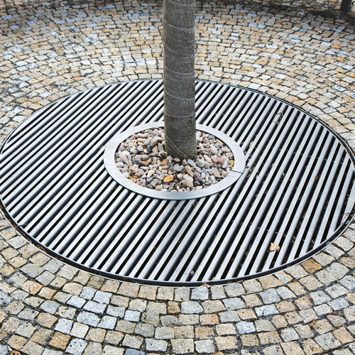 Square tree grate - ARBOTTURA - mmcité street furniture - round / galvanised steel