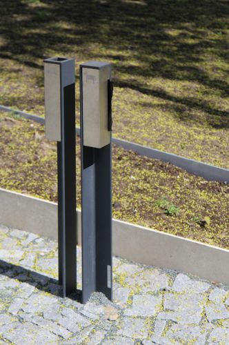 Floor-mounted valet stand - VALET - mmcité street furniture - wall-mounted / stainless steel / contemporary