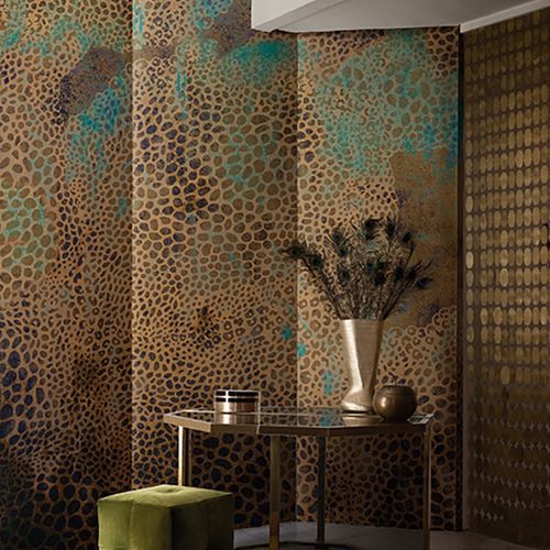 Contemporary wallpaper - CHEETAH - Wall&Deco - vinyl / animal skin / blue