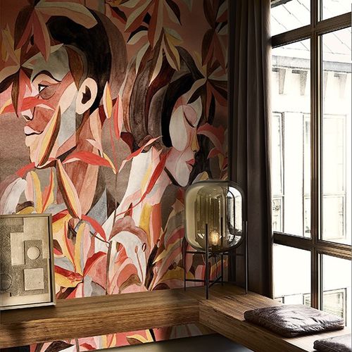 Contemporary wallpaper - DELOVE - Wall&Deco - vinyl / floral pattern / sketch