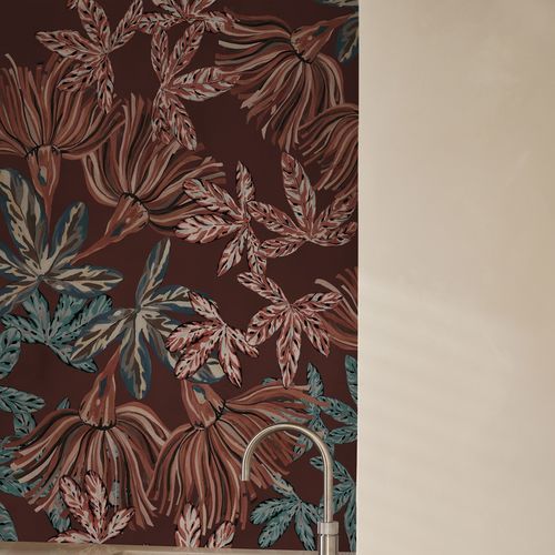 Contemporary wallpaper - Se Son Fiori - Wall&Deco - fiberglass / floral / fabric look