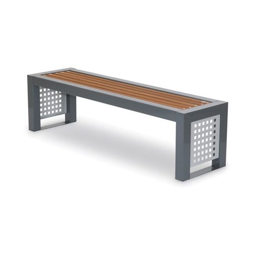 Contemporary public bench - ASTORIA - Dimo Group Srl - wooden / iron / perforated sheet metal