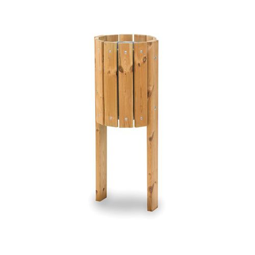 Public trash can - TONDO - Dimo Group Srl - wooden / without lid / outdoor