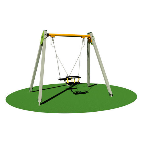 Metal swing - LOVE  - Dimo Group Srl - polyethylene / HPL / double