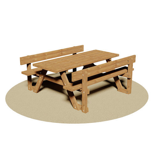 Contemporary picnic table - WEEK-END - Dimo Group Srl - wooden / wooden base / rectangular