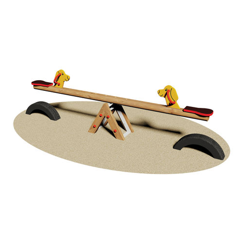 Wooden seesaw - DOG DOG - Dimo Group Srl - metal / playground