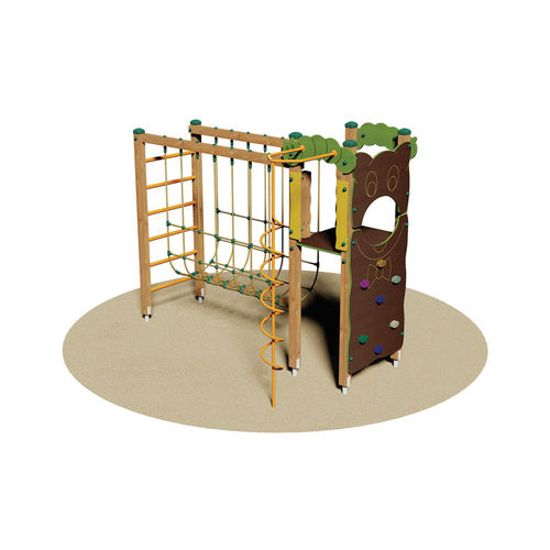 Playground structure - FAYETTE - Dimo Group Srl - galvanised steel / wooden / with climbing net