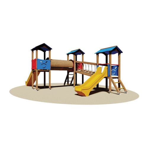 Playground structure - ALICANTE - Dimo Group Srl - galvanised steel / wooden / polyethylene