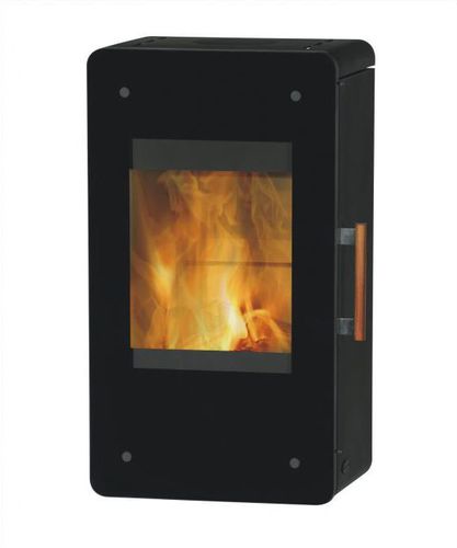 Wood heating stove - MITO - Fireplace - wall-mounted / contemporary / steel
