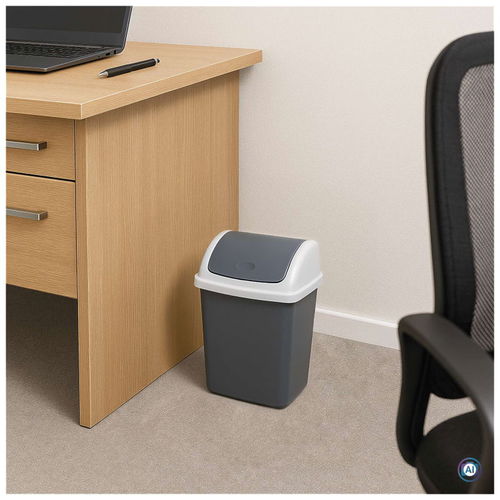 Plastic trash can - 9521087 - MAUL - robust / with lid / indoor