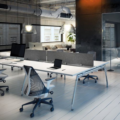 Workstation desk - INSPIRA - JG Group - contemporary / metal / glass