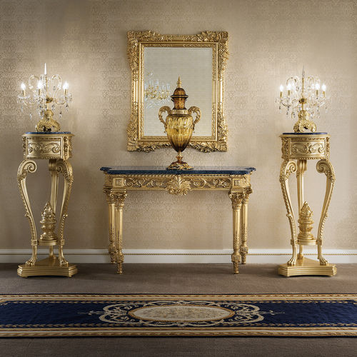 Classic sideboard table - 14671 - Modenese Luxury Interiors - solid wood / solid wood base / rectangular