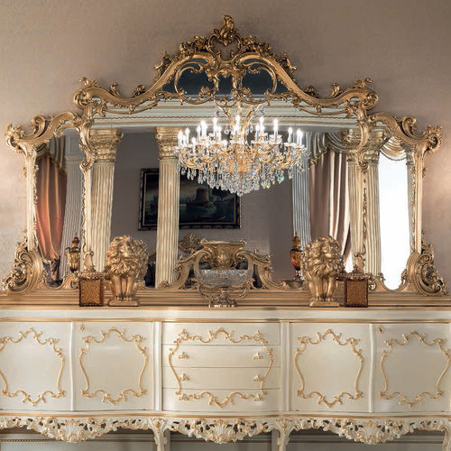 Wall-mounted mirror - 15676 - Modenese Luxury Interiors - for hotel / classic / rectangular