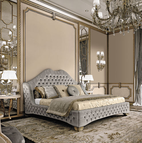 Double bed - 16205 - Modenese Luxury Interiors - contemporary / upholstered / fabric