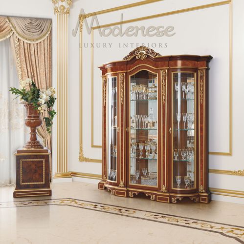 Traditional display case - 16137 - Modenese Luxury Interiors - wooden / viewable / with swing doors