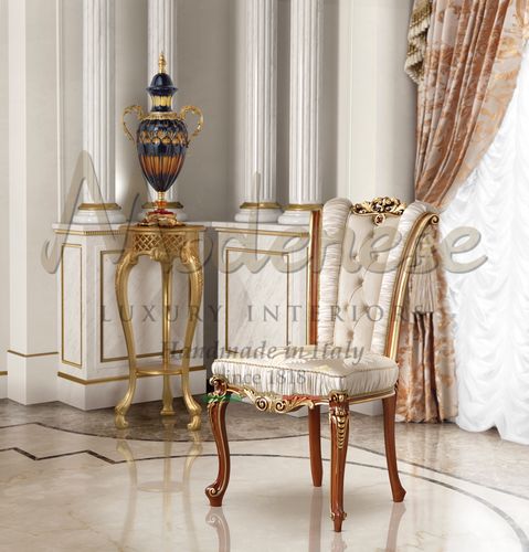 Traditional chair - 15547 - Modenese Luxury Interiors - indoor / wooden / fabric