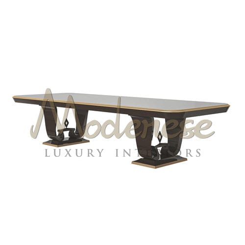 Contemporary dining table - 20111 - Modenese Luxury Interiors - wooden / beech / Macassar ebony