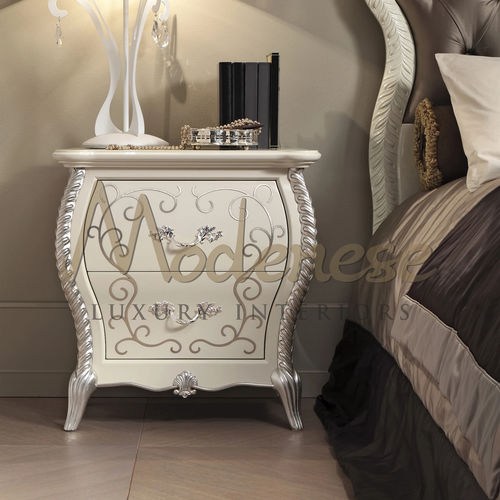 Classic bedside table - 21213 - Modenese Luxury Interiors - lacquered wood / home / for bedroom