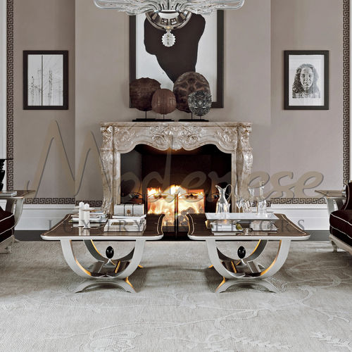 Contemporary coffee table - 21602 - Modenese Luxury Interiors - wooden / Macassar ebony / glossy lacquered wood