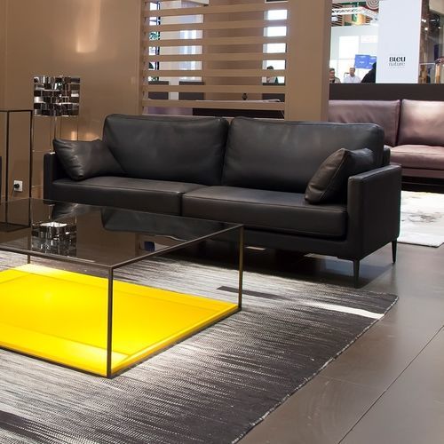 Contemporary sofa - CHANTACO - Duvivier - fabric / leather / with armrests