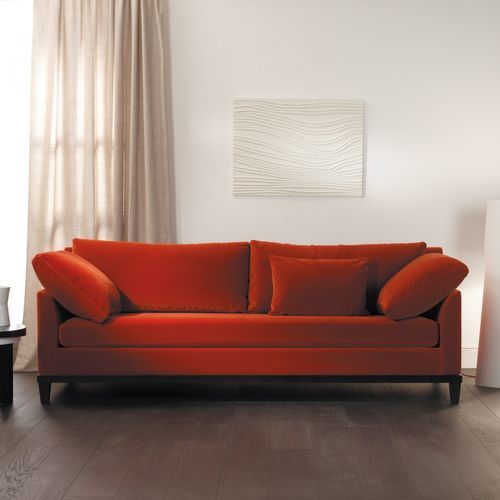 Contemporary sofa - MATTIEW - Duvivier - fabric / leather / with armrests