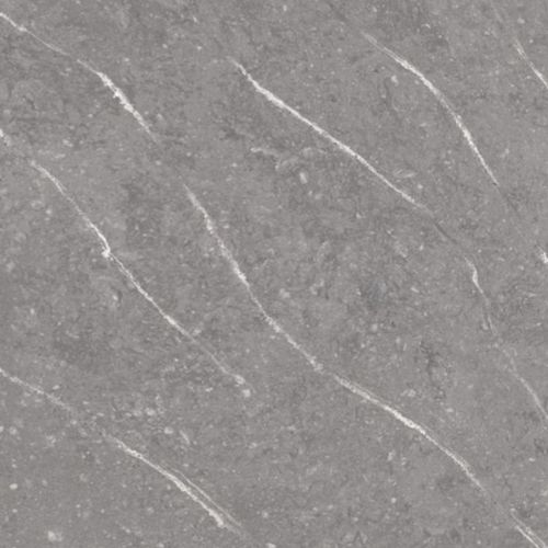 Quartz stone slab - 6140 Grigio Galaxy - OKITE - for kitchen / high-gloss / gray