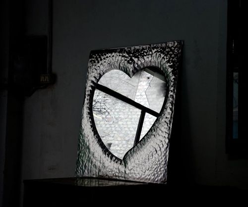 Wall-mounted mirror - PEACE - marco mazzei - contemporary / metal