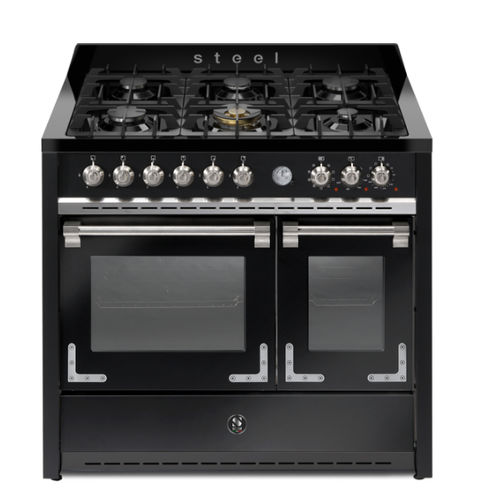 Gas range cooker - OXFORD 100 - STEEL - electric / 6 burner / 5 burner