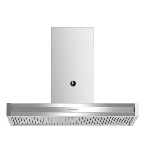 Wall-mounted range hood - GENESI 120 - STEEL - ducted / with built-in lighting / black