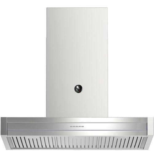 Wall-mounted range hood - GENESI 100 - STEEL - ducted / with built-in lighting / black