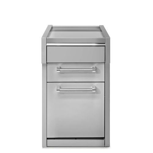 Independant kitchen unit - SWING 45 - STEEL - free-standing / with drawer / for outdoor kitchen