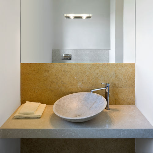 Countertop washbasin - PLATE - SALVINI STILE - natural stone / round / contemporary