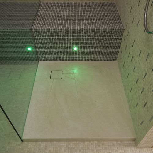 Square shower base SHANGAI SALVINI STILE floor level / marble