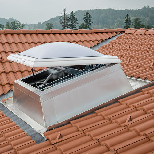 Flat roof rooflight - F100 - LAMILUX Heinrich Strunz GmbH - smoke control / for ventilation / for building renovation