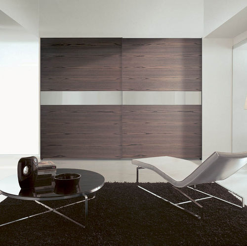 Contemporary wardrobe - STRIP - Fimar Srl - oak / sliding door / mirrored