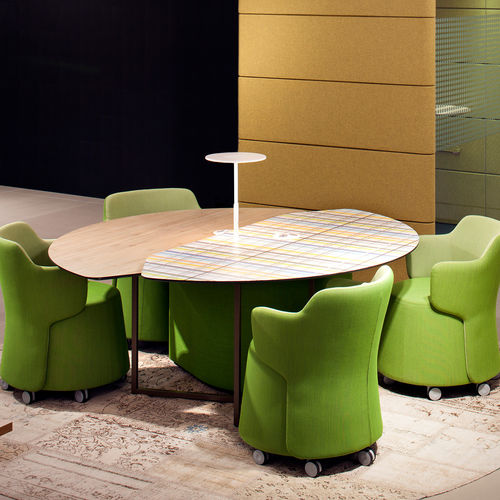 Contemporary boardroom table - FIELDING - Orange Box - wooden / laminate / metal