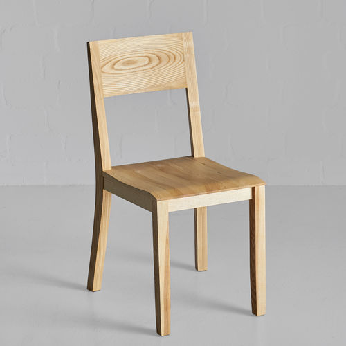 Contemporary dining chair - NOMI - vitamin design - indoor / oak / beech