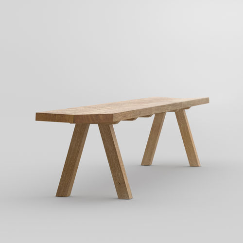 Contemporary bench - PAPILIO - vitamin design - oak / oiled wood / without backrest