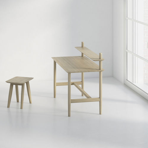 Contemporary writing desk - AETAS  - vitamin design - oak / solid wood / walnut