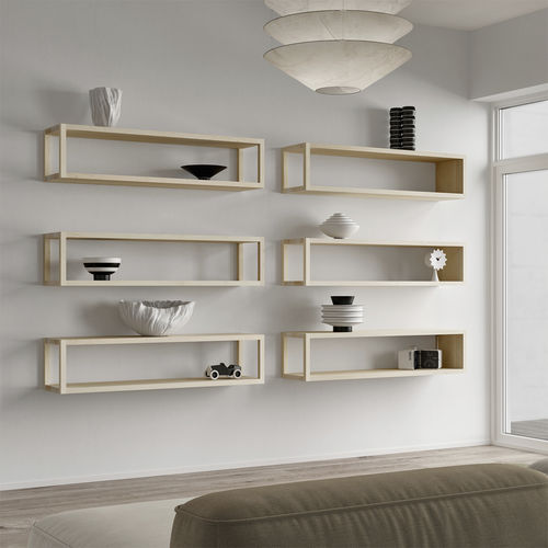 Wall-mounted shelf - SENA  - vitamin design - contemporary / oak / walnut