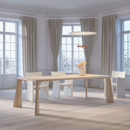 Contemporary table - PYLON - vitamin design - oak / solid wood / walnut