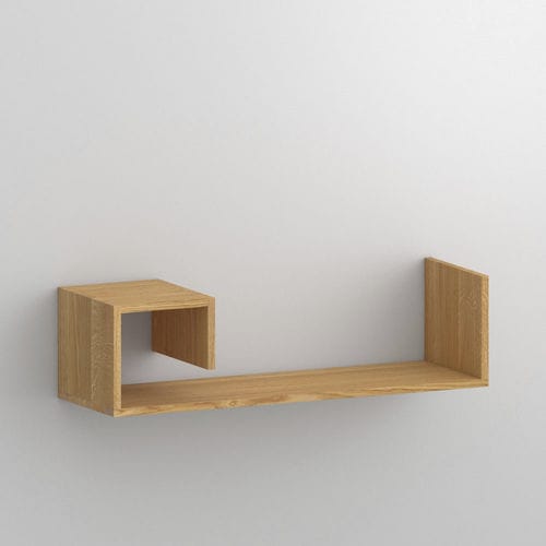 Wall-mounted shelf - MENA G - vitamin design - contemporary / oak / walnut