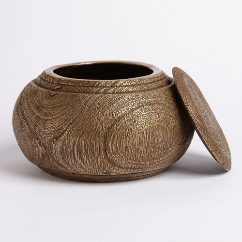 Bronze storage box - DUNE - Aguirre Design - with lid