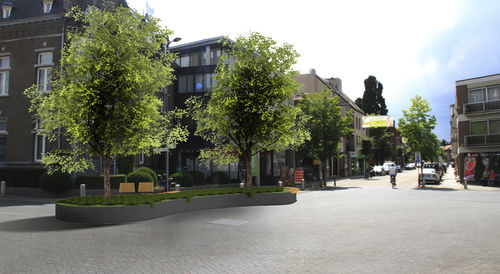 Steel planter - LANAKEN - ANAE street furniture - contemporary / for public space / outdoor