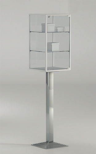 Contemporary display case - 4/PFP - Italvetrine - tempered glass / aluminum / with lock