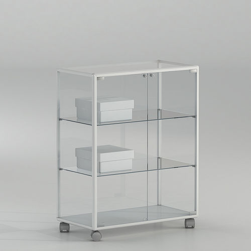 Contemporary display case - 71/BP - Italvetrine - freestanding / tempered glass / aluminum