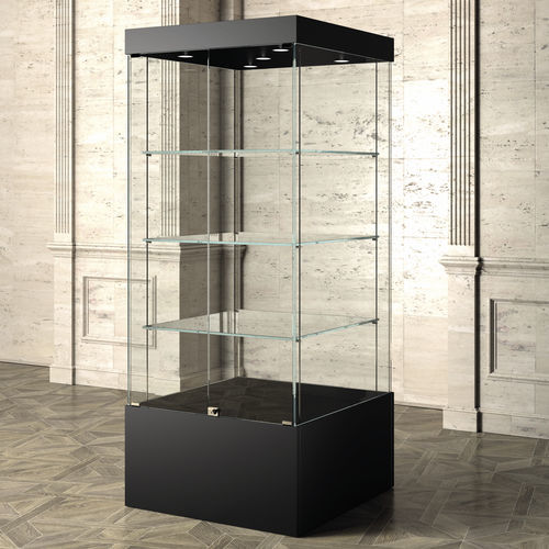 Contemporary display case - MU/80 - Italvetrine - tempered glass / laminate / illuminated