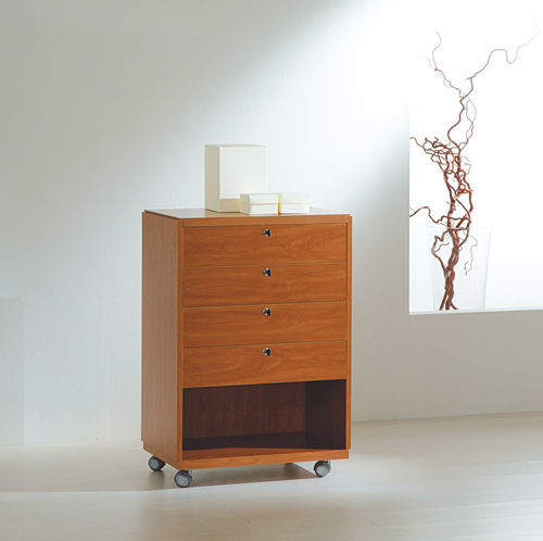 Wooden office unit - 6/90B - Italvetrine - 4-drawer / on casters