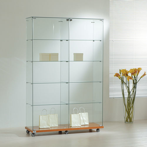 Contemporary display case - 12/18 - Italvetrine - freestanding / tempered glass / wenge